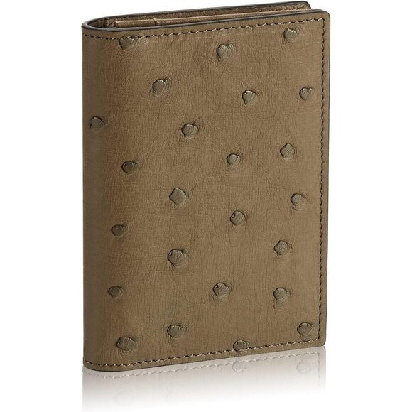 Women\'s Elephant Gray Classy Matte Genuine Leather Wallets Credit Card Holder